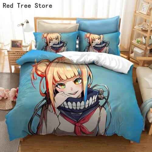 My Hero Academia Luxury Soft Premium Linen 2/3 Pieces and Pillowcase Set Anime printed Bedding Set Twin Full Size Quilt Cover