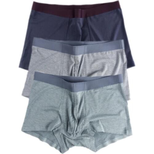 3 PCS/lot mens underwear men cotton underpants male pure men panties shorts underwear boxer shorts cotton solid NN071