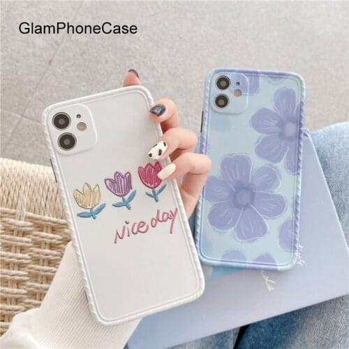 GlamPhoneCase Nice Day Flower Phone Case For iPhoneSE 2 11Pro/Max X XS Max XR Soft Silicone Cover For iPhone11 7 8Plus Case