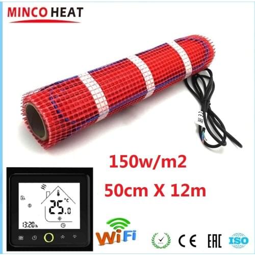 MINCO HEAT 50cmX12m 6m2 Underfloor Home Bathroom Warming Mat with Smart WiFi Thermostat
