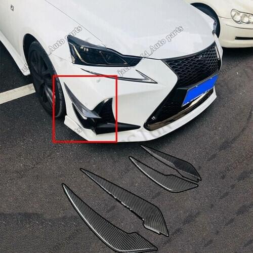 Real Carbon Fiber Front Bumper Splitter Fin Wing FOR 2017-2018 LEXUS IS200T IS350 IS300