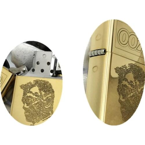 2021 NEW Spy movie characters Fine carving Kerosene gasoline petroleum oil Retro clamshell hinge cigarette lighter High-end gift