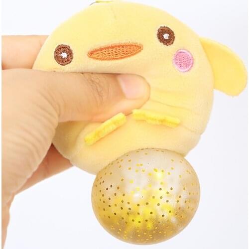 New Pinch Unzip the toy Plush Doll School Bag Pendant Keychain Decompression Toy Childrens Birthday Gift