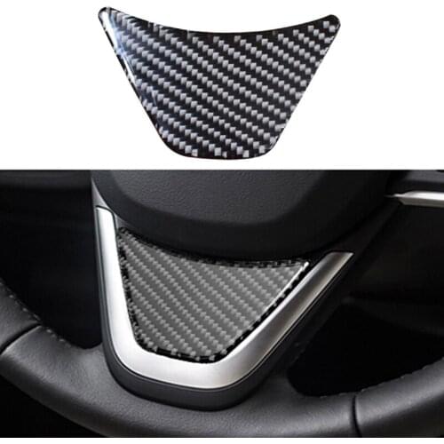 Carbon Fiber Car Steering Wheel Trim Sticker Cover Interior Accessorie For BMW 2 Series F45 F46 X1 F48 M Stripe Logo 3D Decor
