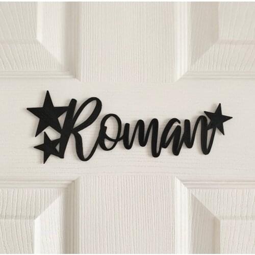 Personalised Door Plaque Wall Sign Baby Gift Stars Nursery Decor Custom Baby Name Sign Birthday Party Baby Shower Shop Sign