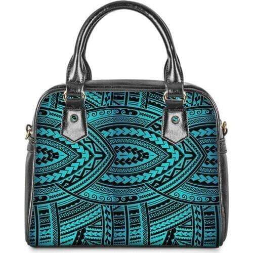 PU Shoulder Handbag Women Polynesian Messenger Customized Image Logo Bag Female Bolsos de Mujer 2020 Wholesale Free Dropshipping