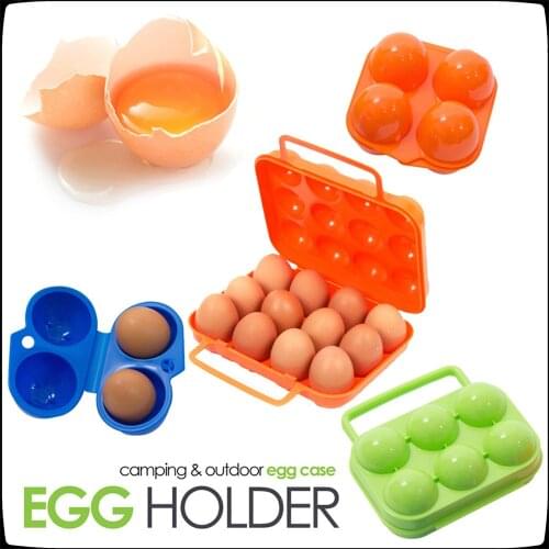 Outdoor Camping Tableware Portable Plastic Egg Holder Picnic BBQ Egg Storage Box Container Travel Kitchen Utensils Camping Gear