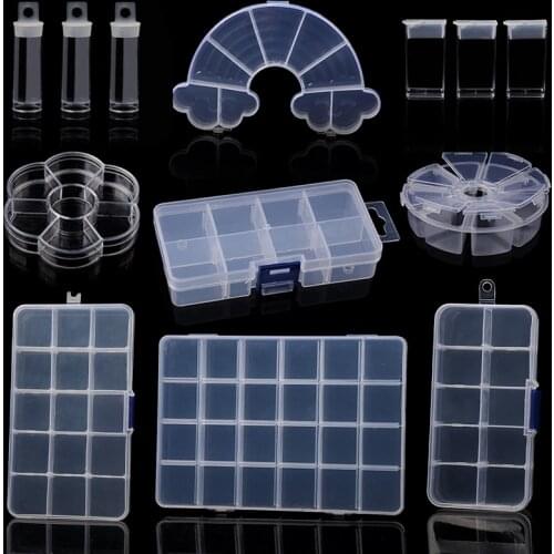 Transparent Plastic Storage Boxes of Different Sizes, Bracelets, Becklaces, Jewelry Accessories, For Bead StorageBboxe