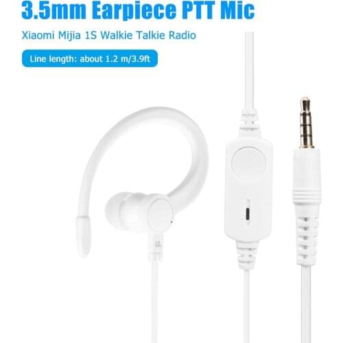 Surveillance 3.5mm Y Plug PTT Earphone Earbuds for Xiaomi Mijia 1S Walkie Talkie Gold-Plated Plug Non-Destructive Sound