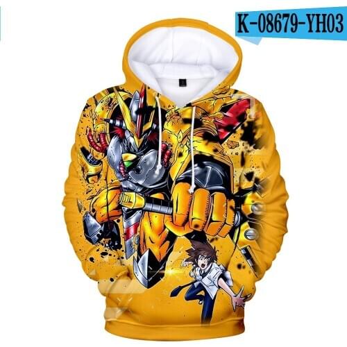 Popular Anime Digimon Adventure Hoodies 3D Printed High-Quality Men/Women Fashion Sweatshirt Boys/girls Streetwear Pullovers