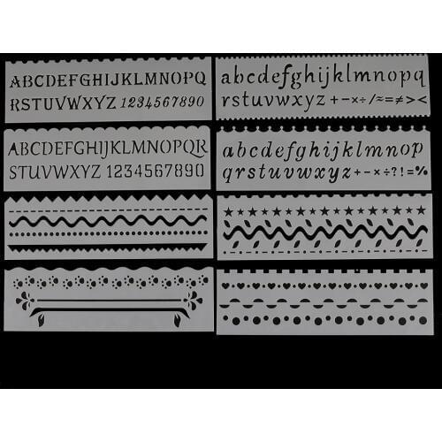 Letter Wave Shaped DIY Craft Hollow Layering Stencil For Wall Painting Scrapbooking Stamping Album Decorative Embossing Template