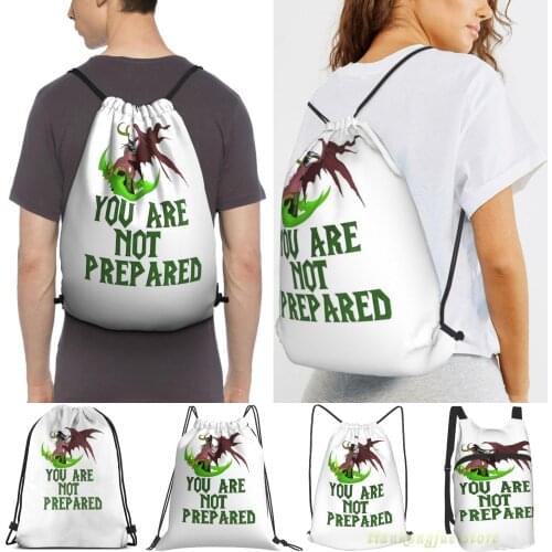 Unisex Drawstring Bags Illidan Stormrage Women Drawstring Backpacks Men Outdoor Travel Backpacks Training Fitness Bag
