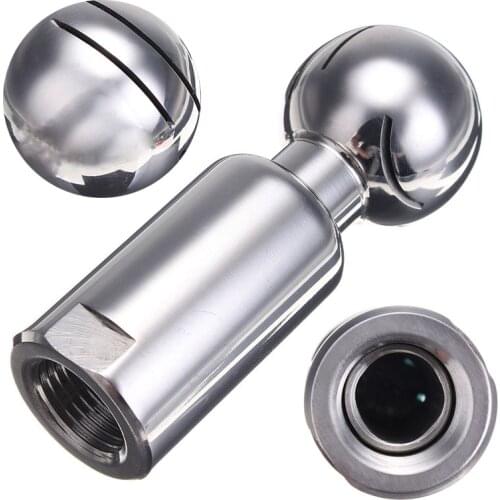 Stainless Steel 0.5'' Rotary Spray Ball Female Thread CIP Tank Cleaning Head