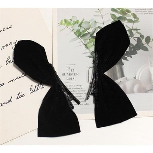 Girls Bow Knot Hairgrips Barrette Hair Clip Half-piece Side Clip Velvet Hair Band Korean Hairpin Headwear Hairgrips Hair Access