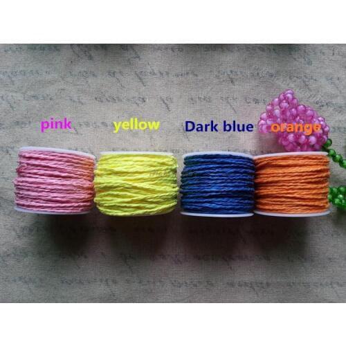 10pcs/lot-30m/pc Twisted paper rope paper string Hand DIY braided rope. Baking packing tape Gift box of the rope