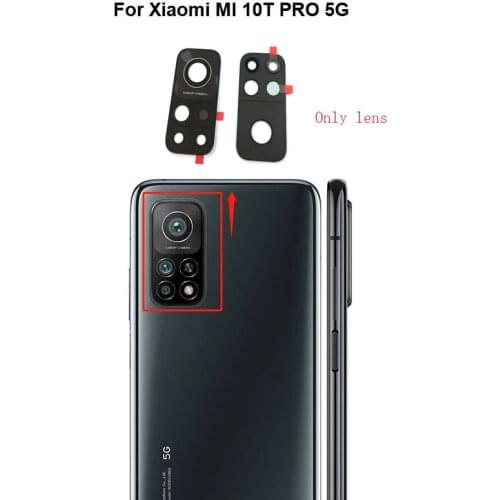 10/PCS New For Xiaomi Mi 10T Pro Rear Back Camera Lens Glass With Glue Adhesive