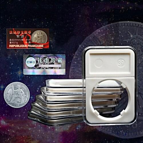 10Pcs Coin Display Slabs Storage Case Organizer Box for Collectables Coin Medal Holder Collection Supplies