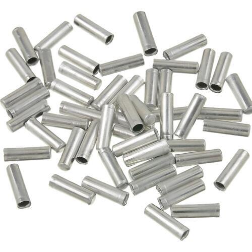 100 pcs Bicycle Bike Shifter Brake Cable Tips Caps End Crimp Silver bike accessories