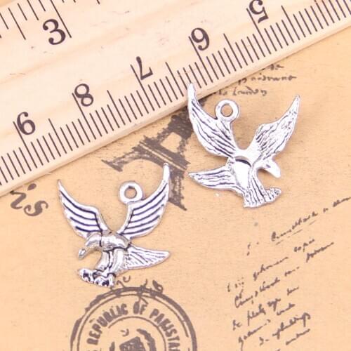 30pcs Charms eagle hawk 20x20mm Antique Pendants,Vintage Tibetan Silver Jewelry,DIY for bracelet necklace