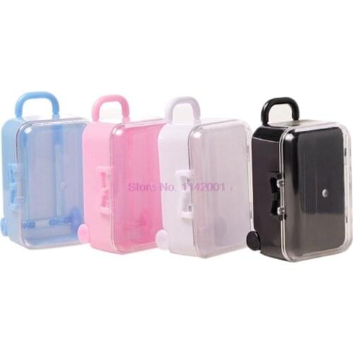 200pcs mini roller travel suitcase candy box personality creative wedding candy box luggage trolley case candy toy storage box