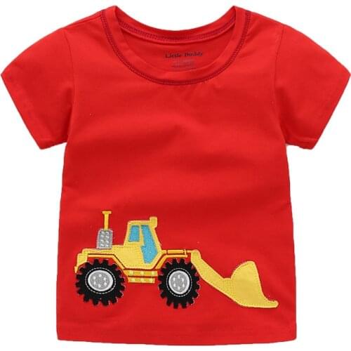 2021 Boys T-shirt Kids Clothes Summer Tops Tractor Koszulki T Shirt Toddler Boy Tshirt Roupa Infantil Menino Koszulka Tee Shirt