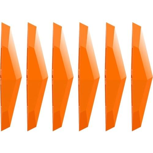 6pcs Sound Alarm Car Door Bumper Strip Anti-collision Sticker f/ Rearview Mirror