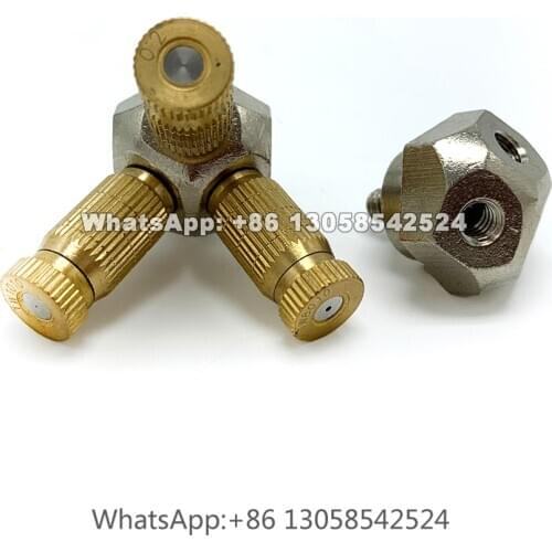 High Pressure Fog Machine Accessories, Fog Nozzle Adaptor with 3 Nozzle Seats, Connector Fittings