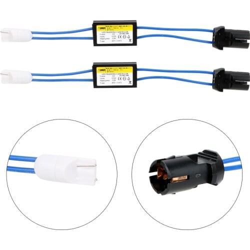 LEEPEE Car LED Decoder T10 12V Car Lights NO Error Warning Canceller Decoder Canbus Cable 2Pcs OCB Load Resistor