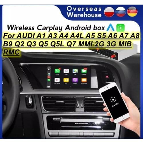 Wireless Carplay Module Box For AUDI A1 A3 A4 A4L A5 S5 A6 A7 A8 Q2 Q3 Q5 Q5L Q7 MMI 2G 3G MIB USB Mirror Link Android Auto Siri