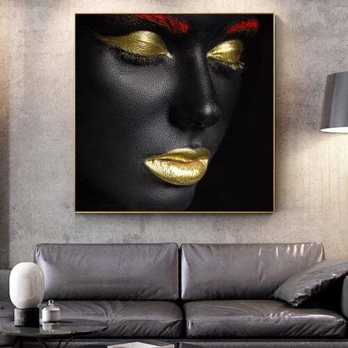 Black African Nude Woman Canvas Prints Painting Modern Wall Art Poster And Prints Picture Home Decor For Living Room Unstretched