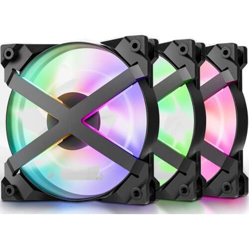 DEEPCOOL MF120GT 3 in 1 RGB 5V/3PIN 120mm Addressable RGB LED PWM fan Computer case CPU Cooler cooling fan
