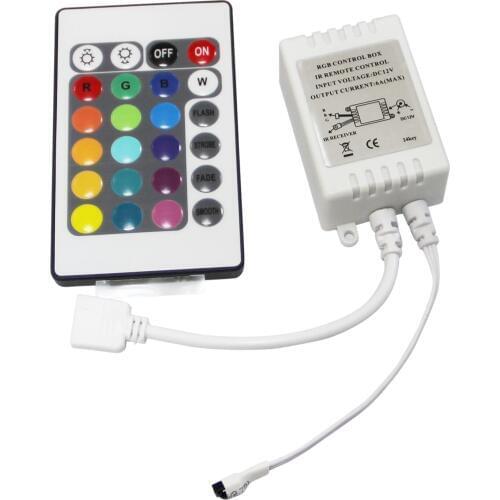 EDT-LED RGB Controller Control IR FB 24 keys white 12V