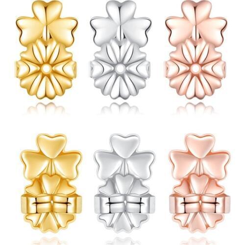 Ms Betti New Magic Crown Clover Crossing Earring Lift Backs Support Hypoallergenic Earrings Lifters Fits All Post Earring