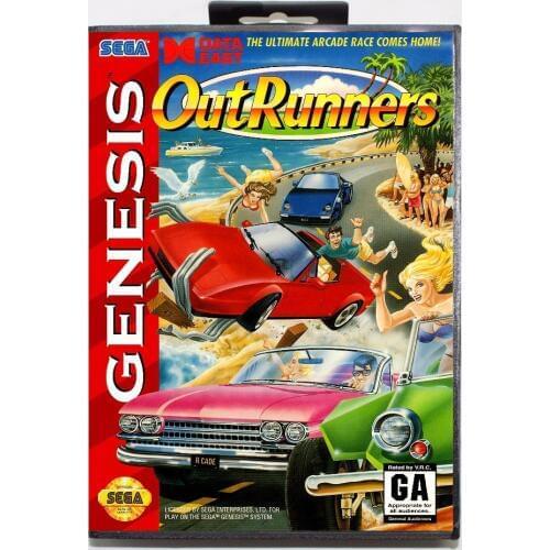 Outrunners Game Cartridge 16 bit MD Game Card With Retail Box For Sega Mega Drive For Genesis