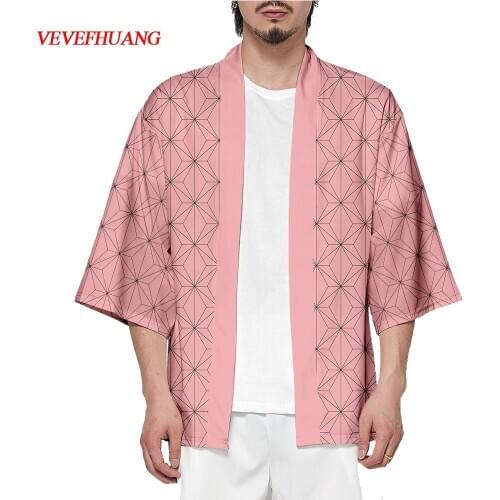 VEVEFHUANG Kamado Tanjirou Coat Demon Slayer Hoodies Sweatshirts Cosplay Costume Kamado Nezuko Tomioka Giyuu Jackets Men Hallowe
