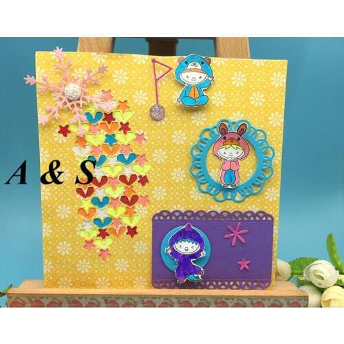 S71 METAL CUTTING DIES Lace edge Round And Square Scrapbook card paper craft party decoration embossing stencil cutter