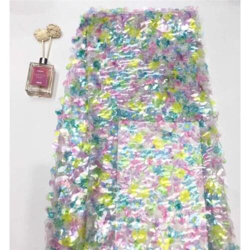 Fashionable big sequins JRB-5.2310 african tulle lace fabric french net lace 5yards/lot embroidered lace fabric