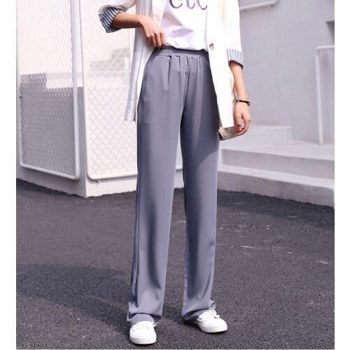 A262-Summer trendy one button skinny pants wide leg pants
