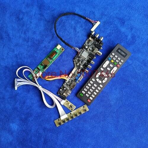 LCD controller board kit LVDS 30-Pin 1CCFL display fit N154I1/N154I2/N154I3/N154I5 1280*800 USB+VGA+AV DVB digital signal