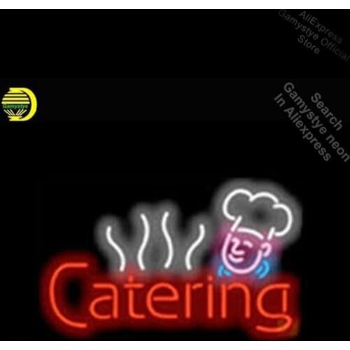 Neon Signs for Catering Food Chef Diet Neon Sign Neon Light Sign Bulbs Store Display Glass Neon Decoration Polis Signage Shop