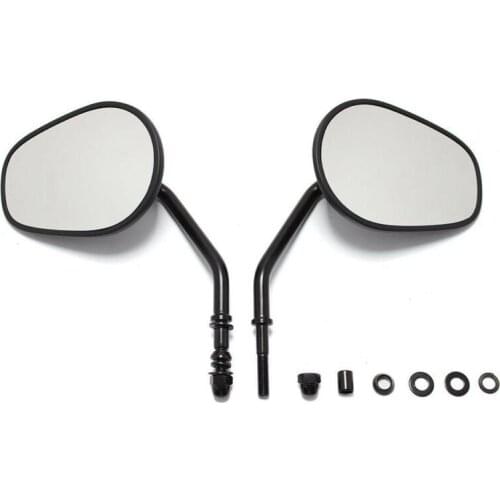New Motorcycle Universal 8mm Rearview Mirrors For Harley Fat Boy Wide Glide Road Glide Sportster Iron 883 Bobber Chopper