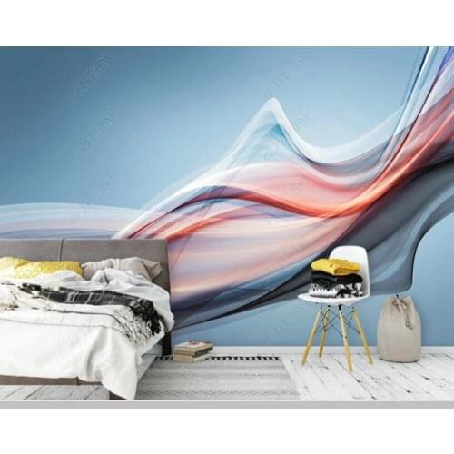 Papel de parede Modern beautiful art dynamic line abstrac 3d wallpaper mural, living room tv wall bedroom wall papers home decor