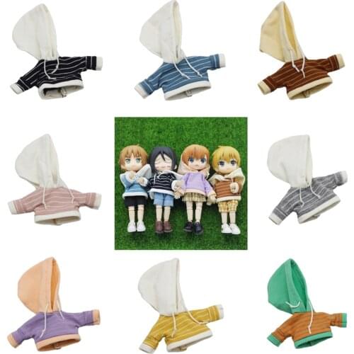 BJD Clothes Ob11 Baby Striped Sweater For: Obitsu11, Molly, GSC Body 1/8 1/12 bjd, YMY doll T-Shirt accessories