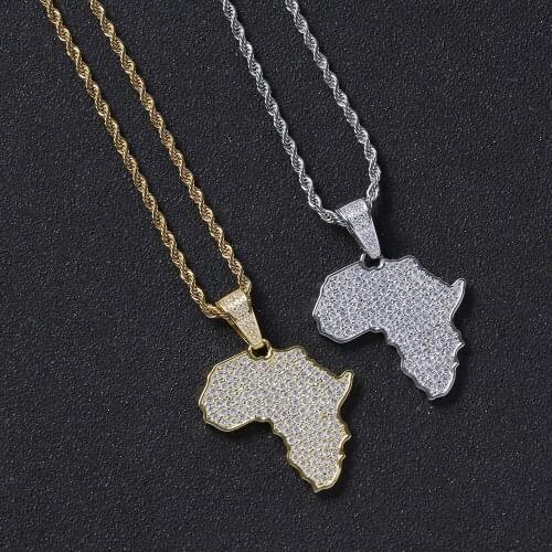 Bling Bling Zircon Necklace CZ Brass Pendants Men Hip hop Jewelry CN237