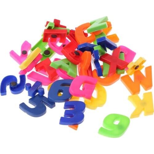 Gift Set Magnets Teaching Alphabet Set Of 42 Colorful Magnetic Fridge Letters & Numbers Education Learn Cute Kid Baby Toy