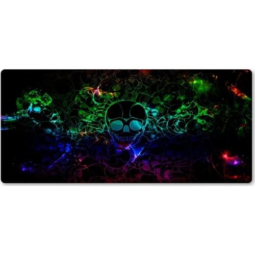 Hot Colorful Skull Mouse Pad Rubber Lock Edge PC Gaming Computer Keyboard Mouse Mat Gamer Mat For Mouse Senior Christmas Gifts