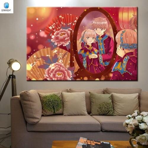 Coloring by numbers Card Captor Sakura modular painting digital paint by numbers Japan Style cartoon anime posters