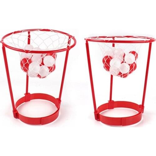 Infant Kids Adults Party Game Activity Toys Indoor Parent-child Games Head Hoop Basketball Adjustable Basket Net Sets Sports Toy