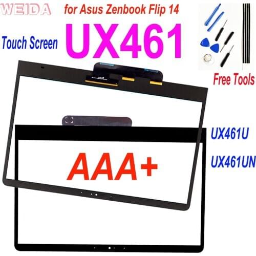 AAA+ 14 inch Touch Screen for Asus Zenbook Flip 14 UX461 UX461U ux461un Digitizer Screen Glass 100% Tested with Tools