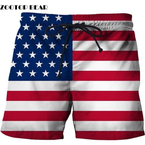 Shorts 3D Printed USA Beach Shorts Men Casual Board Shorts Plage Quick Dry Shorts Swimwear Streetwear DropShip board shorts